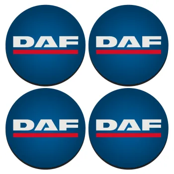 DAF, ΣΕΤ 4 Σουβέρ ξύλινα στρογγυλά (9cm)