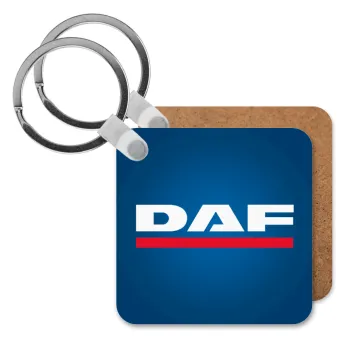 DAF, Μπρελόκ Ξύλινο τετράγωνο MDF