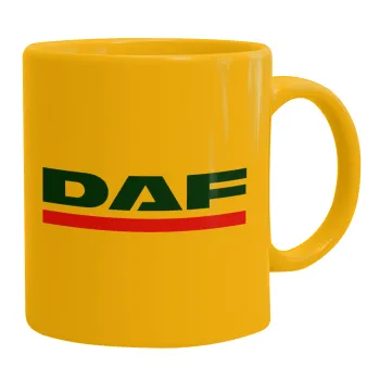 DAF, Κούπα, κεραμική κίτρινη, 330ml