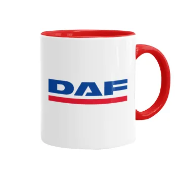 DAF, Mug colored red, ceramic, 330ml