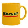 Ceramic coffee mug yellow, 330ml