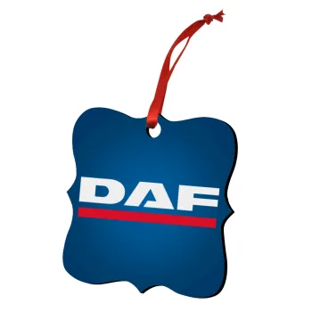 DAF, Christmas ornament polygon wooden 7.5cm