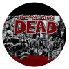 The walking dead comic drawing zombie, Επιφάνεια κοπής γυάλινη στρογγυλή (30cm)
