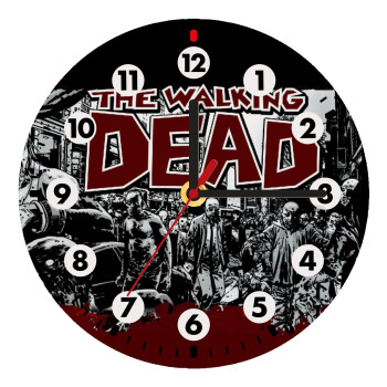 The walking dead comic drawing zombie, Wooden wall clock (20cm)