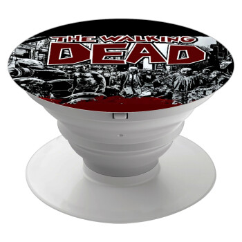 The walking dead comic drawing zombie, Phone Holders Stand  White Hand-held Mobile Phone Holder