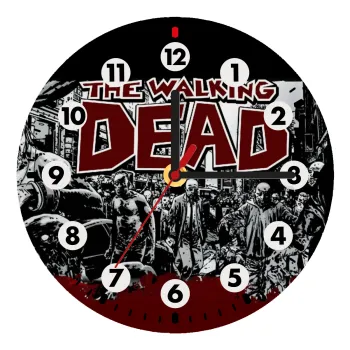 The walking dead comic drawing zombie, Wooden wall clock (20cm)