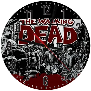 The walking dead comic drawing zombie, Ρολόι τοίχου ξύλινο (30cm)