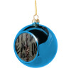 Blue Christmas tree ball ornament 8cm