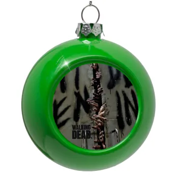 The walking dead hands, Green Christmas tree ornament bauble 8cm