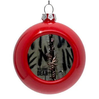 The walking dead hands, Red Christmas tree ornament bauble 8cm