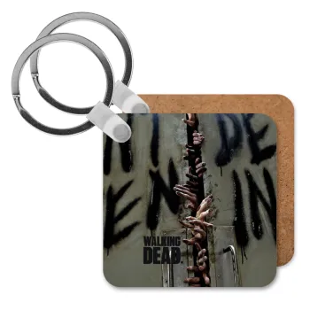 The walking dead hands, Μπρελόκ Ξύλινο τετράγωνο MDF