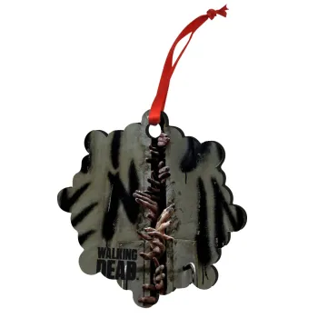The walking dead hands, Christmas ornament snowflake wooden 7.5cm