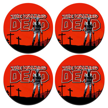 The Walking Dead, SET of 4 round wooden coasters (9cm)
