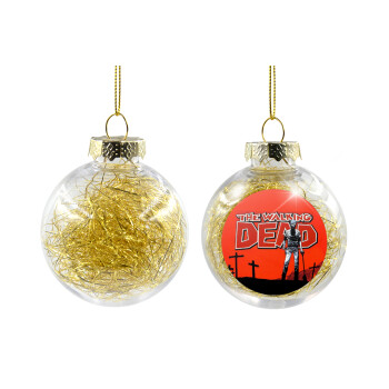 The Walking Dead, Χριστουγεννιάτικη μπάλα δένδρου διάφανη με χρυσό γέμισμα 8cm