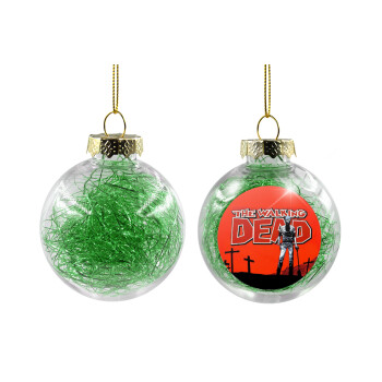 The Walking Dead, Χριστουγεννιάτικη μπάλα δένδρου διάφανη με πράσινο γέμισμα 8cm