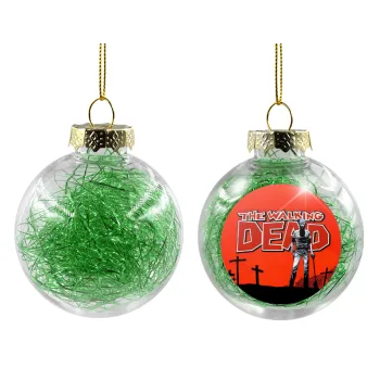 The Walking Dead, Transparent Christmas tree ball ornament with green filling 8cm