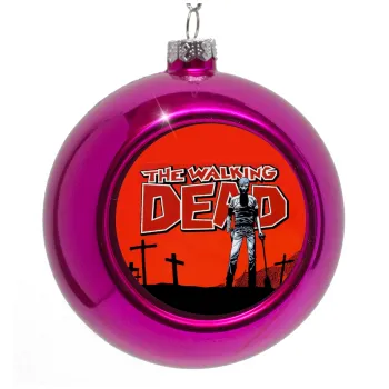 The Walking Dead, Purple Christmas tree ornament bauble 8cm