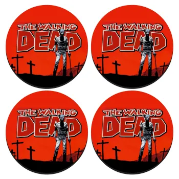 The Walking Dead, SET of 4 round wooden coasters (9cm)
