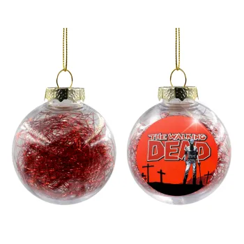 The Walking Dead, Transparent Christmas tree ball ornament with red filling 8cm