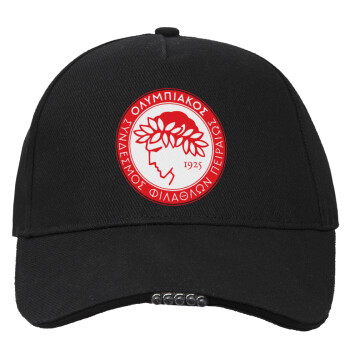 Ολυμπιακός, Work & Activity LED Light Cap – Perfect for Night & Low Light Conditions (100% COTTON, ADULT, UNISEX)
