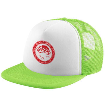 Ολυμπιακός, Καπέλο Soft Trucker με Δίχτυ Πράσινο/Λευκό