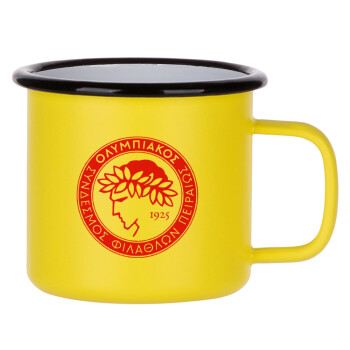 Ολυμπιακός, Metallic enamel MATT Yellow cup 360ml