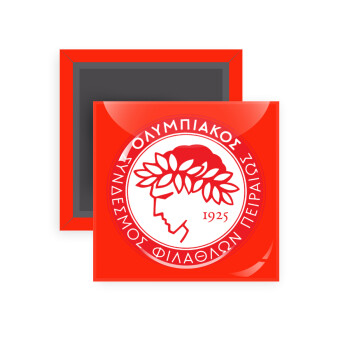 Ολυμπιακός, Μαγνητάκι ψυγείου τετράγωνο διάστασης 5x5cm