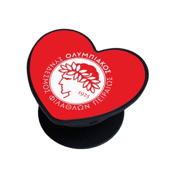 Ολυμπιακός, Phone Holders Stand  καρδιά Μαύρο Βάση Στήριξης Κινητού στο Χέρι