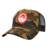 Adult Structured Trucker Hat, with Mesh, (Camouflage) Army (100% COTTON, ADULT, UNISEX, ONE SIZE)