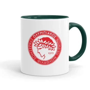 Ολυμπιακός, Κούπα χρωματιστή πράσινη, κεραμική, 330ml