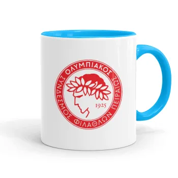 Ολυμπιακός, Κούπα χρωματιστή γαλάζια, κεραμική, 330ml