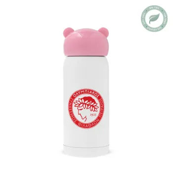 Ολυμπιακός, Ροζ ανοξείδωτο παγούρι θερμό (Stainless steel), 320ml