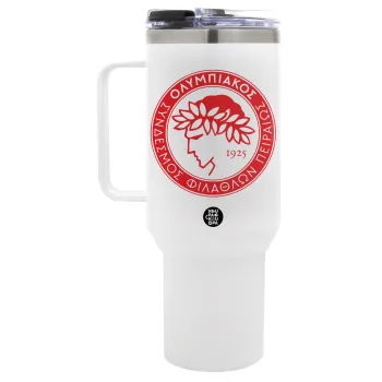 Ολυμπιακός, Mega Stainless steel Tumbler with lid, double wall 1,2L