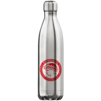 Ολυμπιακός, Μεταλλικό παγούρι θερμός Inox (Stainless steel), διπλού τοιχώματος, 750ml