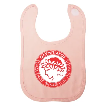 Ολυμπιακός, Σαλιάρα με Σκρατς ΡΟΖ 100% Organic Cotton (0-18 months)