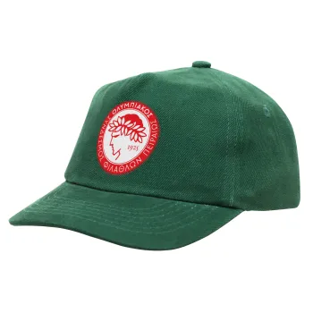 Ολυμπιακός, Children's Baseball Cap, 100% Cotton Drill, GREEN (COTTON, CHILDREN'S, ONE SIZE)