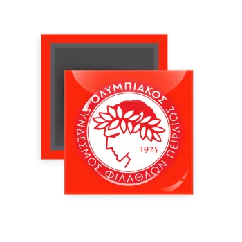 Ολυμπιακός, Μαγνητάκι ψυγείου τετράγωνο διάστασης 5x5cm