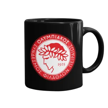 Ολυμπιακός, Κούπα Μαύρη, κεραμική, 330ml