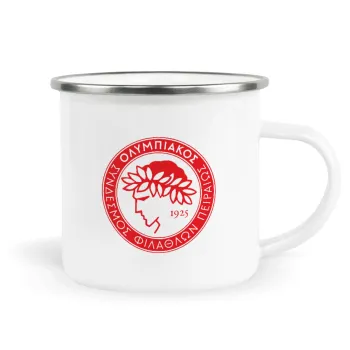 Ολυμπιακός, Κούπα Μεταλλική εμαγιέ λευκη 360ml
