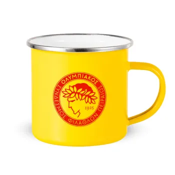 Ολυμπιακός, Κούπα Μεταλλική εμαγιέ Κίτρινη 360ml
