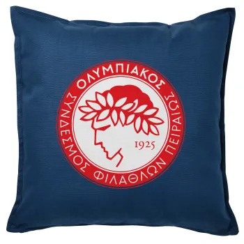 Ολυμπιακός, Μαξιλάρι καναπέ Μπλε 100% βαμβάκι, περιέχεται το γέμισμα (50x50cm)