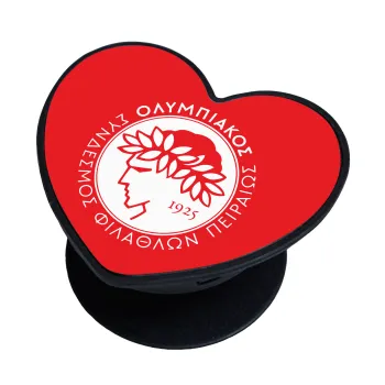 Ολυμπιακός, Phone Holders Stand  καρδιά Μαύρο Βάση Στήριξης Κινητού στο Χέρι