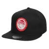 Children's Flat Snapback Hat, Black (100% COTTON, CHILD, UNISEX, ONE SIZE)